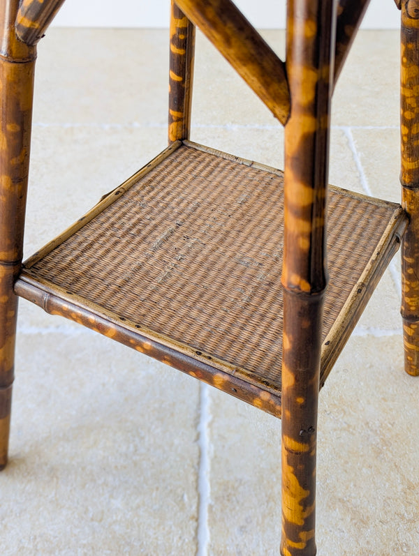 Antique Victorian Tiger Bamboo Occasional Table c.1890