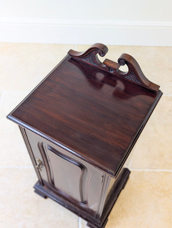 Antique Victorian Mahogany Bedside Cabinet c.1870
