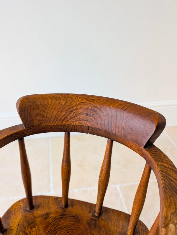 Arts & Crafts Style Utility CC41 Elm and Beech Desk Chair 1940’s