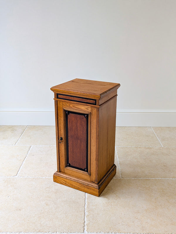 Antique Victorian Oak Bedside Cabinet c.1890