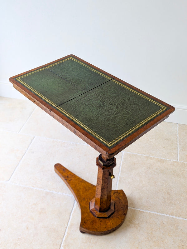 Antique George IV Burr Elm Adjustable Library Reading Table c.1830