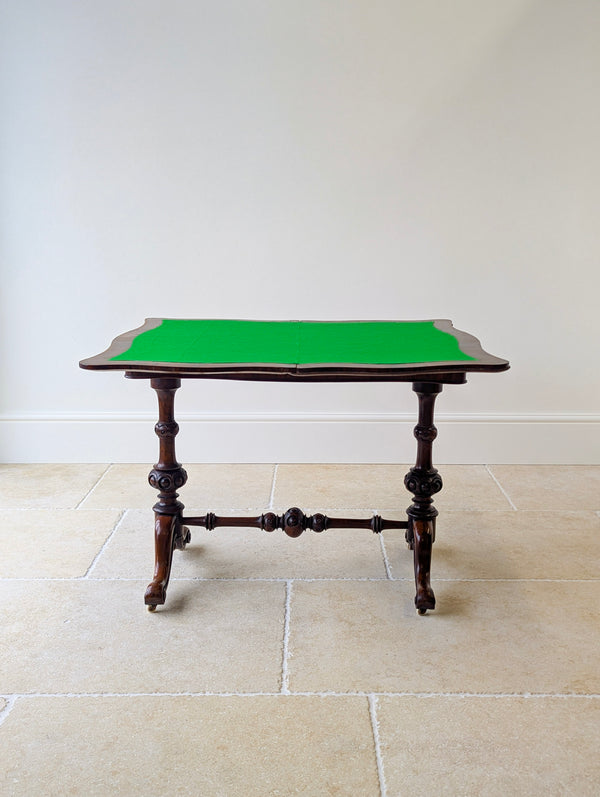 Antique Victorian Rosewood Card Table c.1860