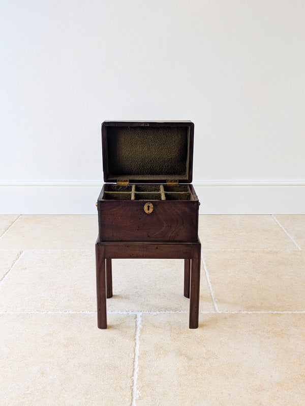 Antique Georgian Mahogany Cellarette on Stand c.1810
