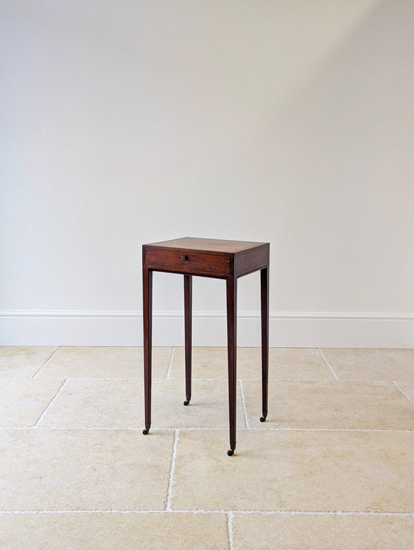 Antique Scottish Regency Satin Birch Table with Lateral Slide c.1810