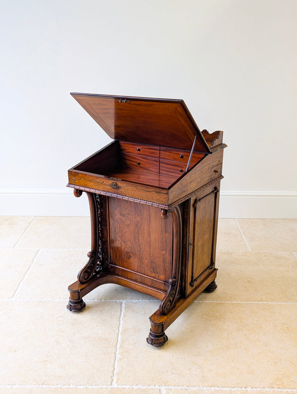 Antique William IV Rosewood Davenport Desk by W&C Wilkinson c.1835