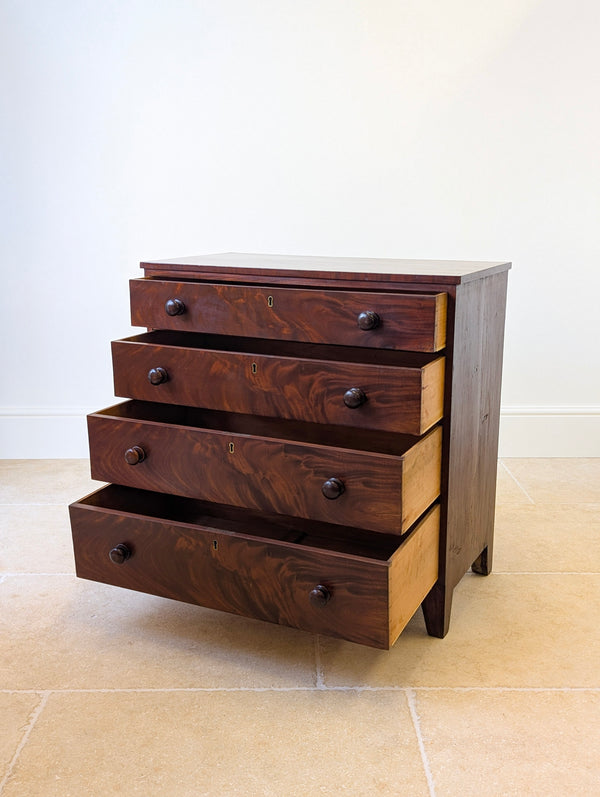 Antique Victorian Mahogany Small Chest of Drawers c.1870