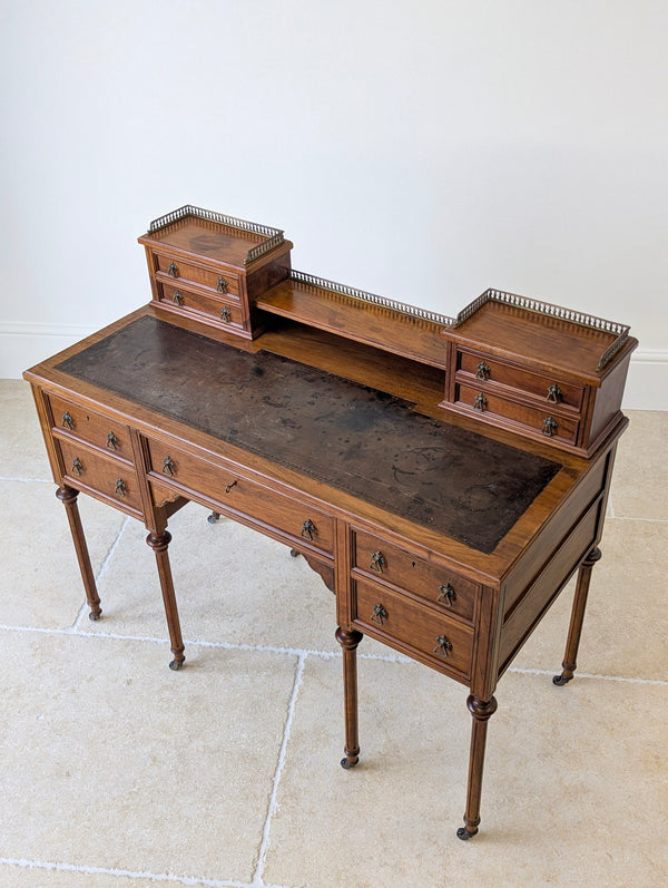 Antique Victorian Walnut Writing Desk c.1880