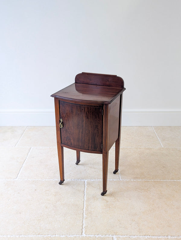 Antique Late Victorian Mahogany Bedside Cabinet c.1890