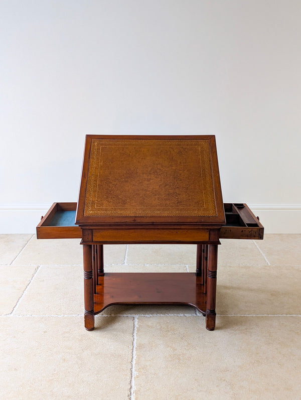 Antique Victorian Mahogany Library Chairside Reading Table c.1890
