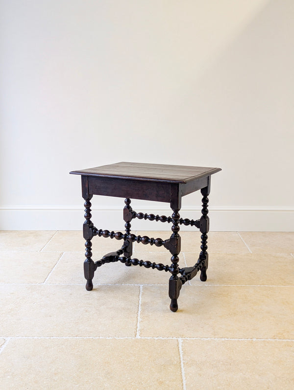 Antique English Oak Side Table c.1710