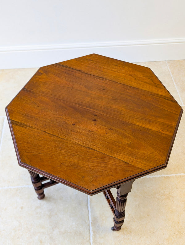 Antique Victorian Mahogany Octagonal Centre Table c.1890