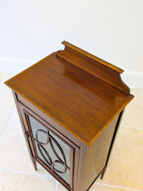 Antique Edwardian Inlaid Mahogany Glazed Display Cabinet c.1910