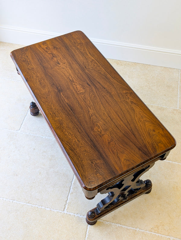 Antique Victorian Rosewood Library Table c.1870