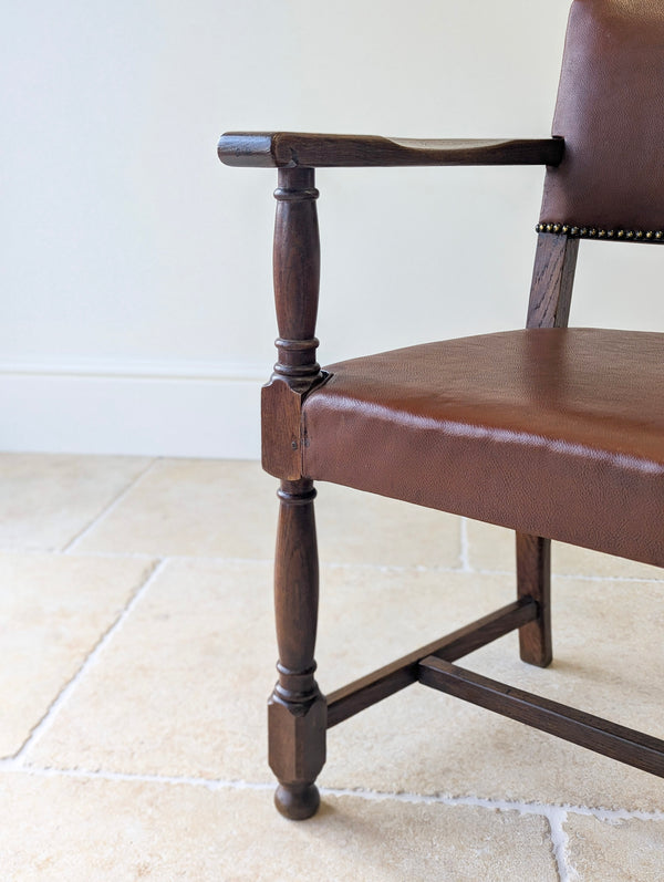 Antique Early 20th Century Oak Desk Chair c.1920