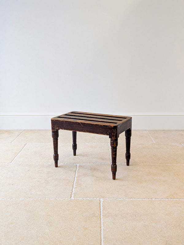Antique Victorian Beech Luggage Stand by Brown & Lamont c.1870