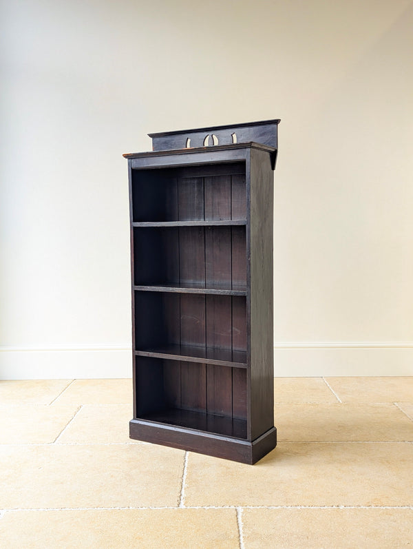 Antique Late Victorian Stained Pine Bookcase c.1890