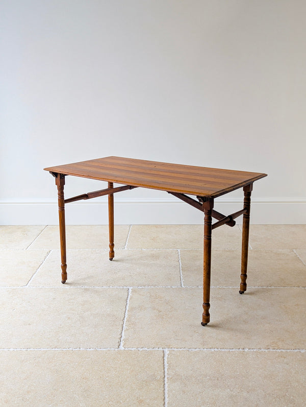 Antique Edwardian Oak Folding Table c.1905