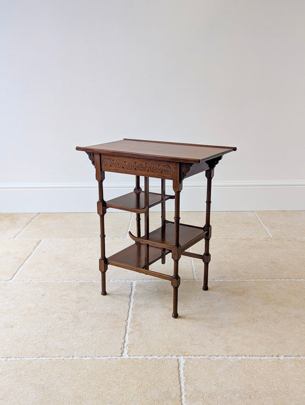 Antique Edwardian Mahogany Anglo-Japanese Pagoda Occasional Table c.1910