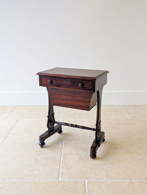 Antique Victorian Mahogany Sewing Table c.1880