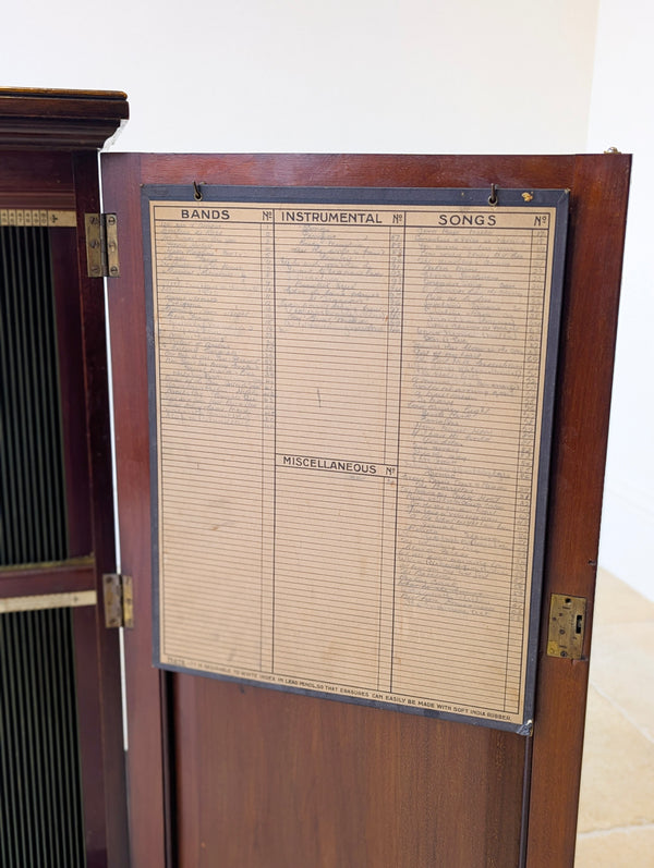 Antique Edwardian Mahogany Record Cabinet c.1910