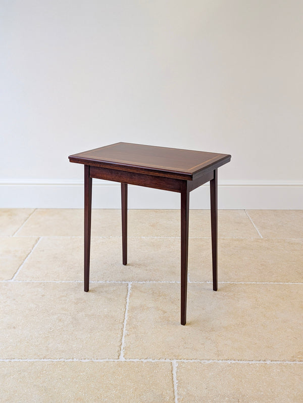 Antique Edwardian Mahogany Fold-Over Card Table c.1910