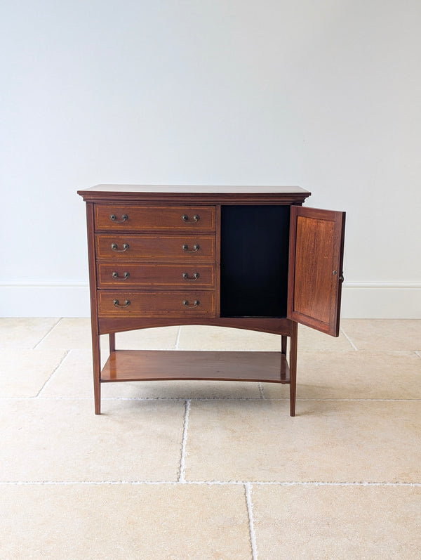 Antique Edwardian Mahogany Music Cabinet c.1910