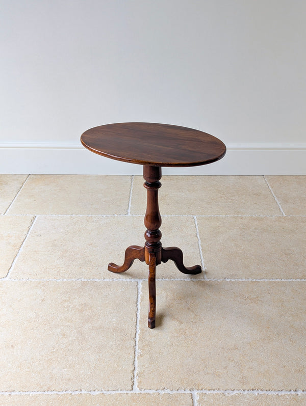 Antique Georgian Mahogany Oval Tilt-Top Tripod Wine Table c.1820