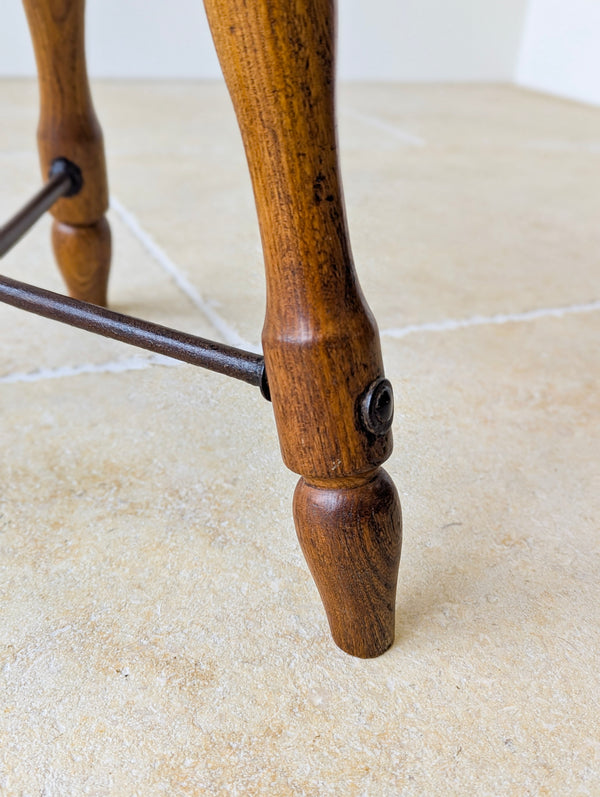 Antique Victorian Oak Three-Legged Country Stool c.1880