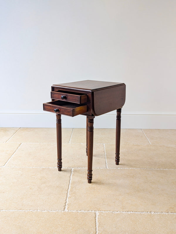 Antique Early Victorian Mahogany Pembroke Work Table c.1850
