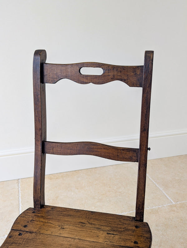 Antique Victorian Oak Metamorphic Library Chair / Steps c.1895