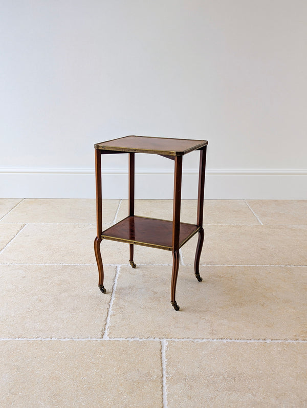 Antique Victorian Mahogany Two-Tier Occasional Table by W. Turner Lord & Co c.1880