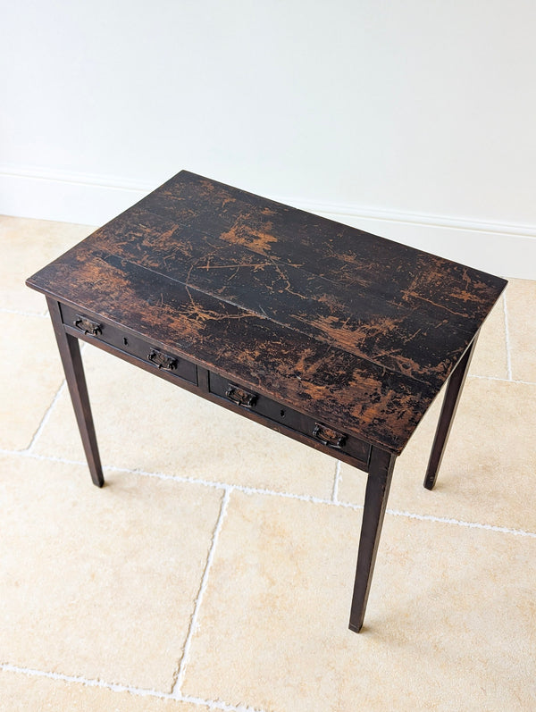 Antique George III Country House Oak Side Table c.1800