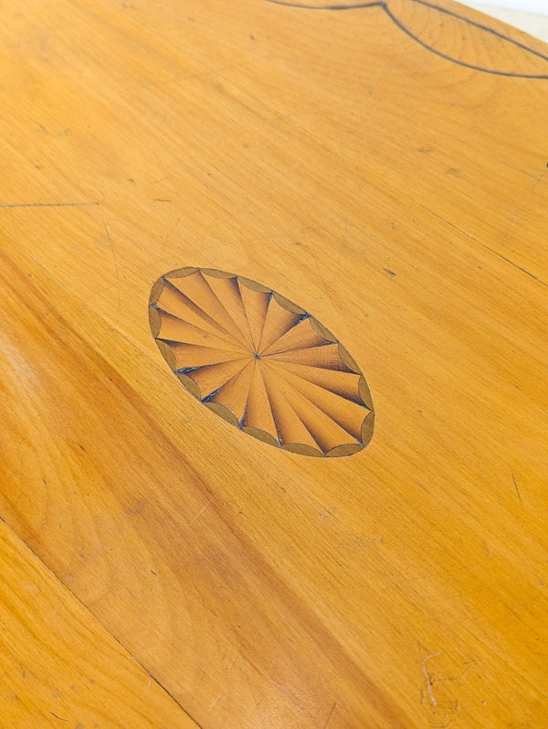 Antique Edwardian Satinwood Oval Occasional Table c.1900