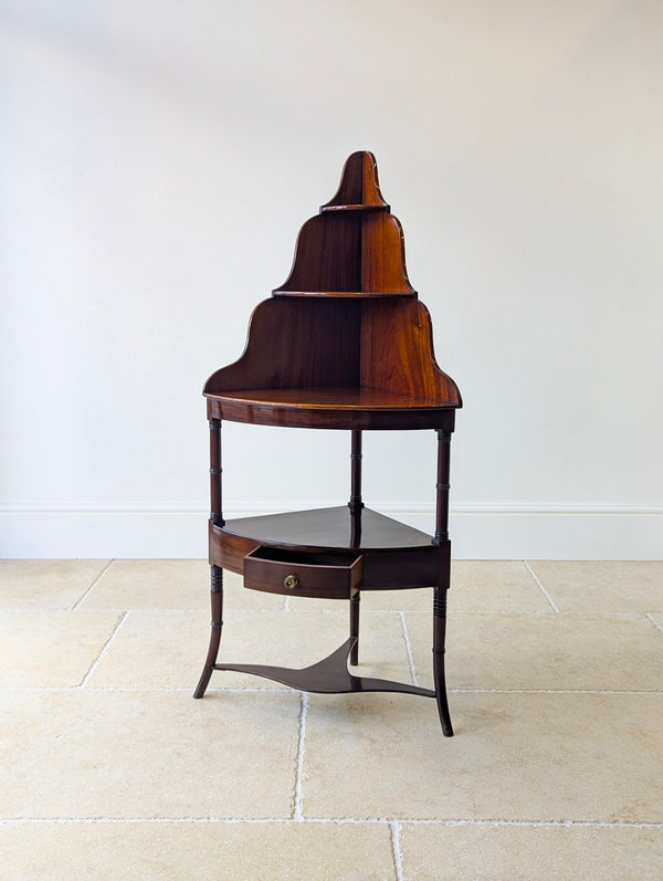 Antique Regency Mahogany Tiered Corner Stand c.1820