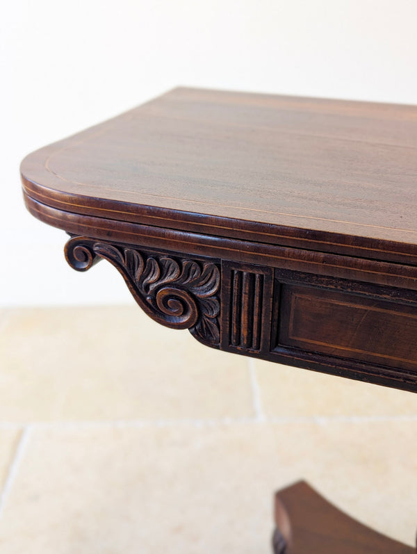 Antique William IV Mahogany Fold-Over Tea Table c.1830