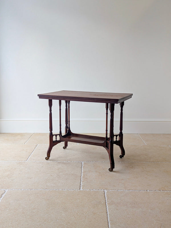 Antique Victorian Aesthetic Movement Mahogany Side Table by Gregory & Co c.1880