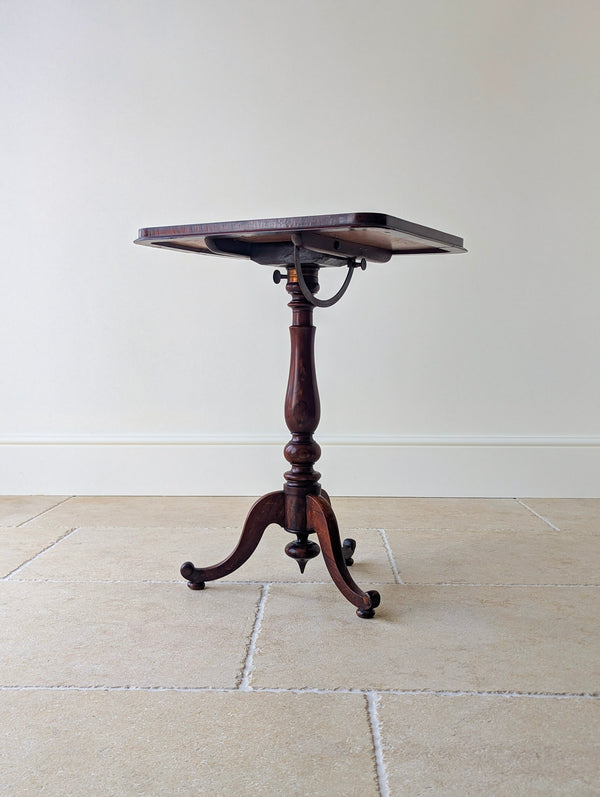 Antique William IV Rosewood Reading Stand & Occasional Table c.1830