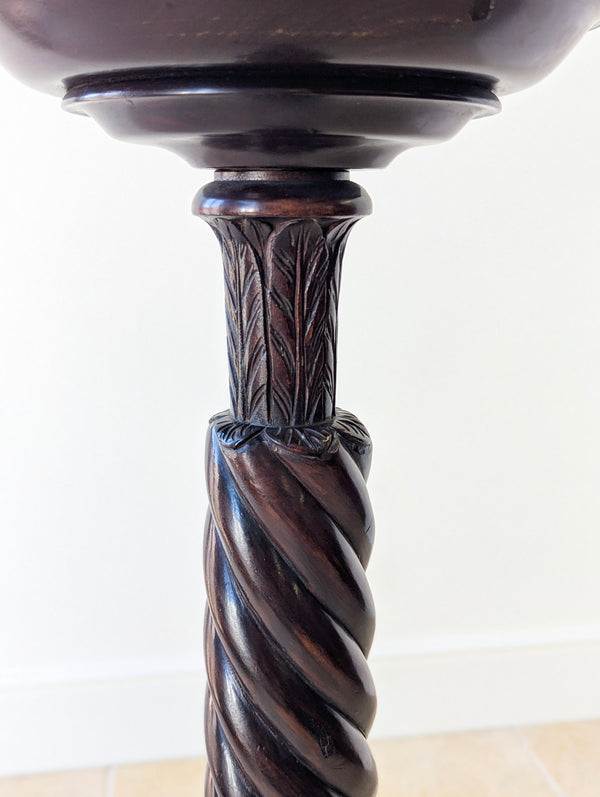 Antique Victorian Chippendale Revival Mahogany Torchère c.1880
