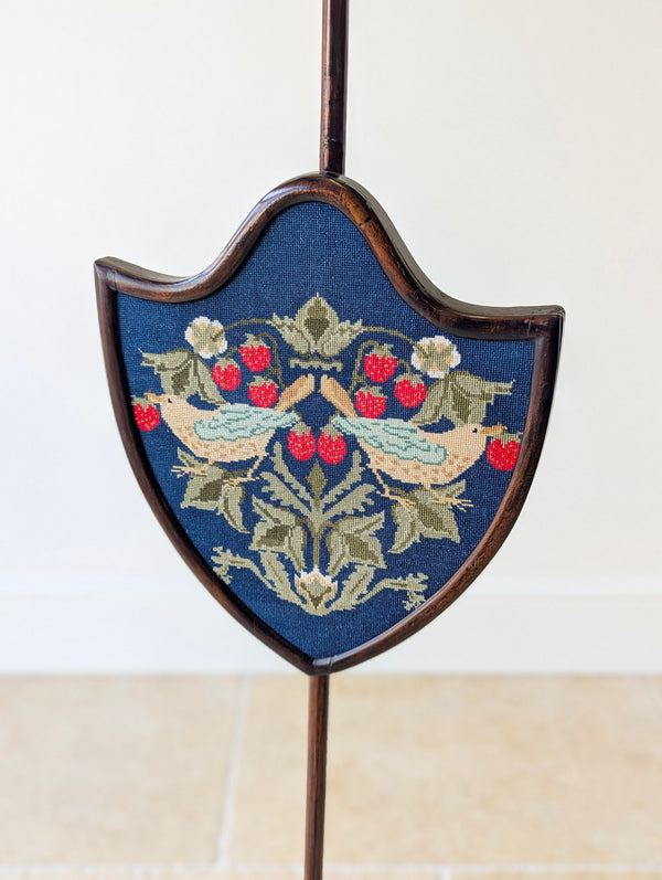 Antique George III Mahogany Tripod Pole Screen c.1800