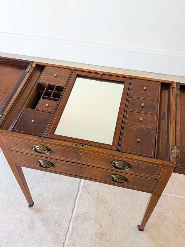 Antique Georgian Mahogany Folding Dressing Table c.1790