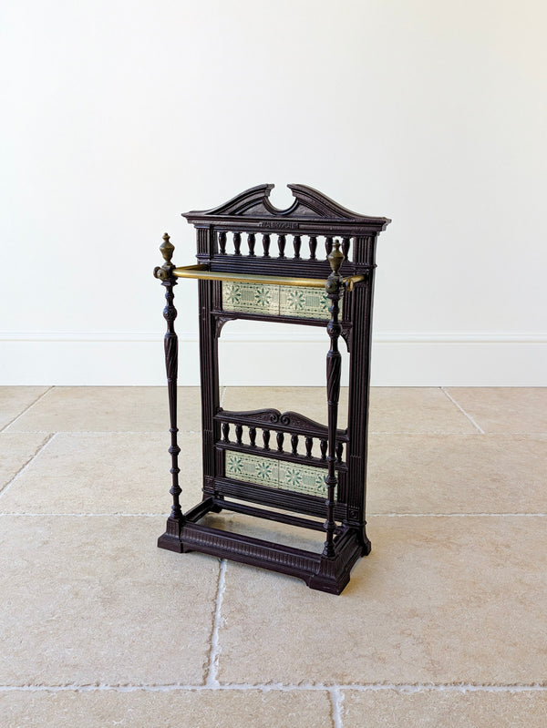 Antique Edwardian Aesthetic Movement Cast Iron Stick Stand by Coalbrookdale c.1905