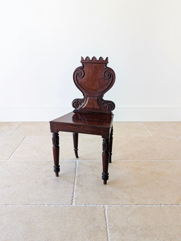 Antique William IV Mahogany Hall Chair c.1830