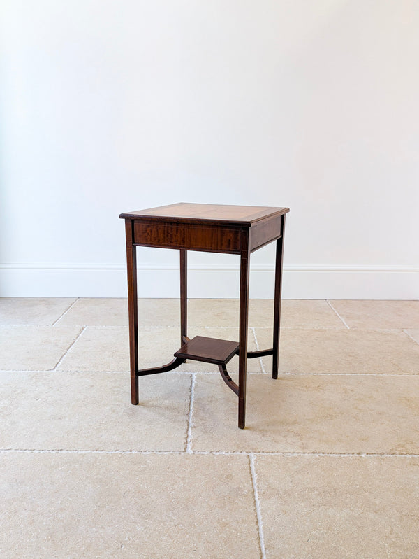 Antique George III Inlaid Mahogany & Burr Yew Occasional Table c.1790