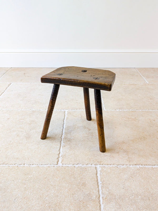 Antique Victorian Elm & Ash Cutler’s Stool c.1850
