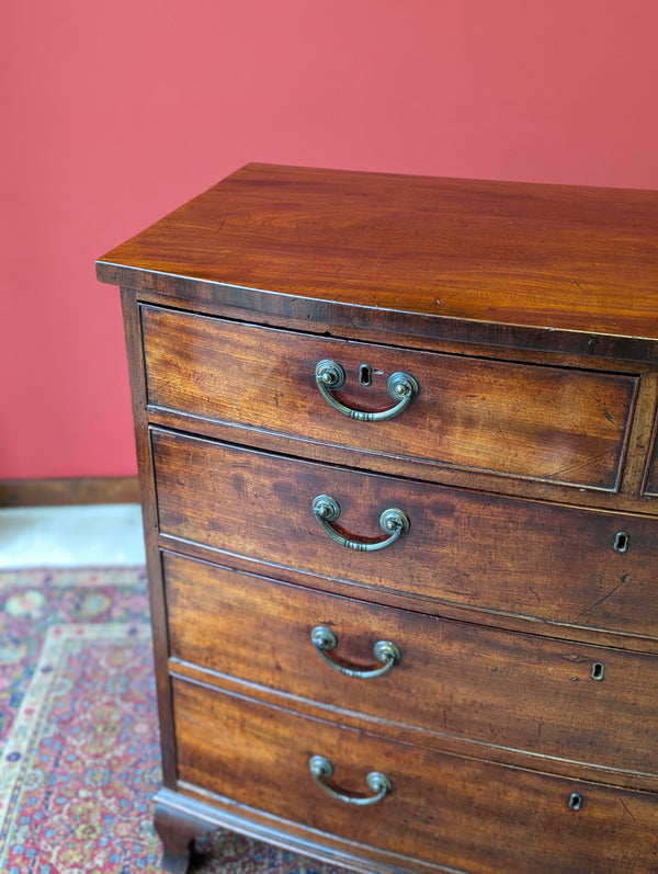 Antique Georgian Mahogany Bow Front Chest of Drawers