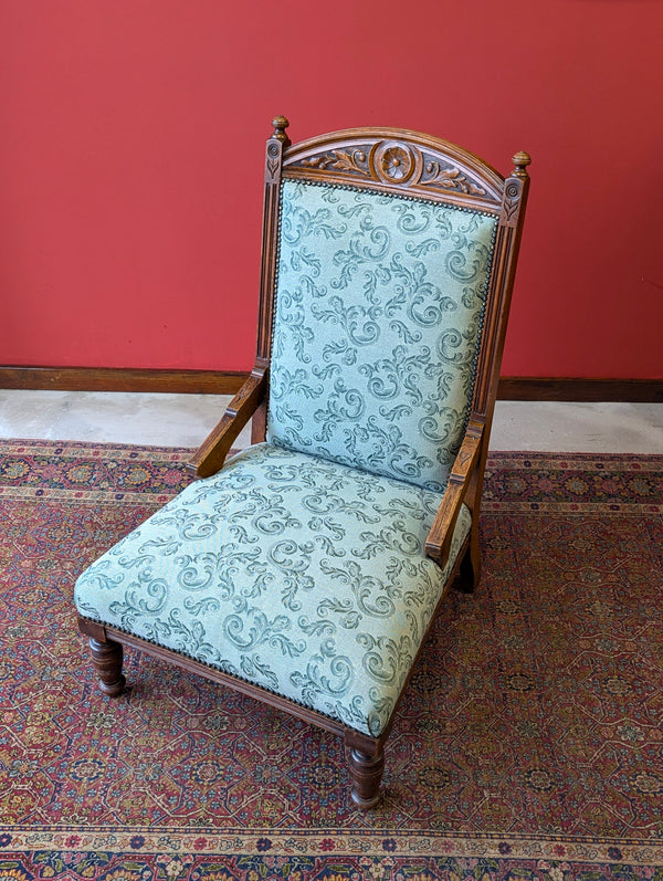 Antique Victorian Mahogany Easy Chair / Cocktail Chair