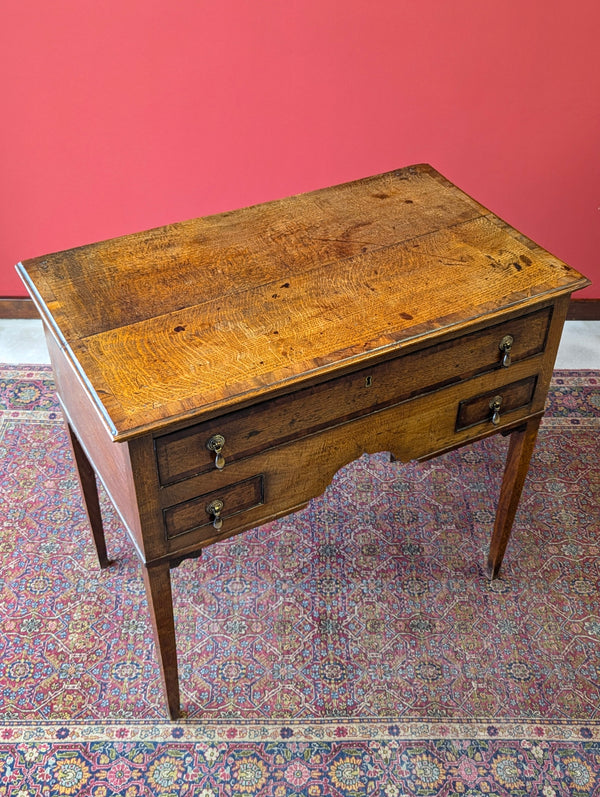 Antique 18th Century Georgian Welsh Oak Country-Made Lowboy Table