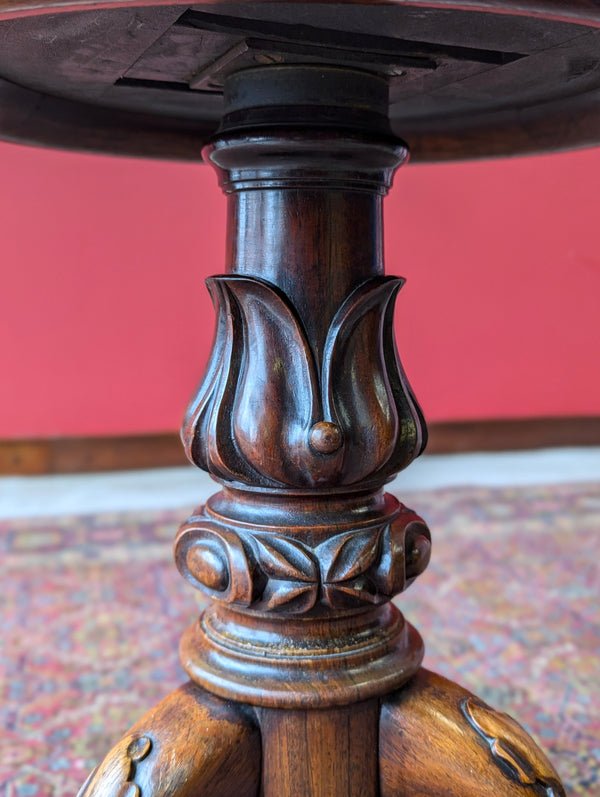 Antique 19th Century Mahogany Circular Piano Stool