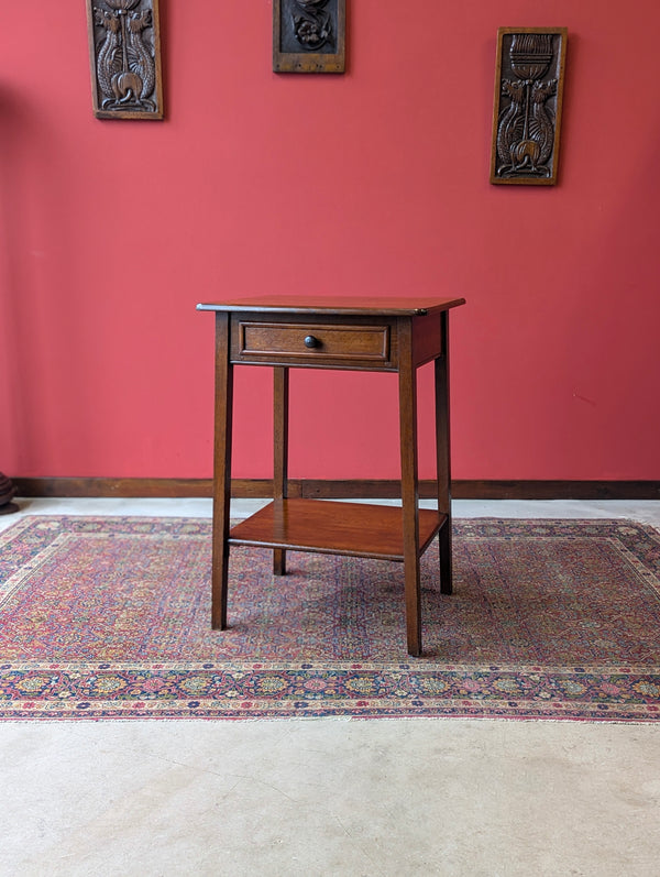 Antique Early 20th Century Oak Side Table / Bedside