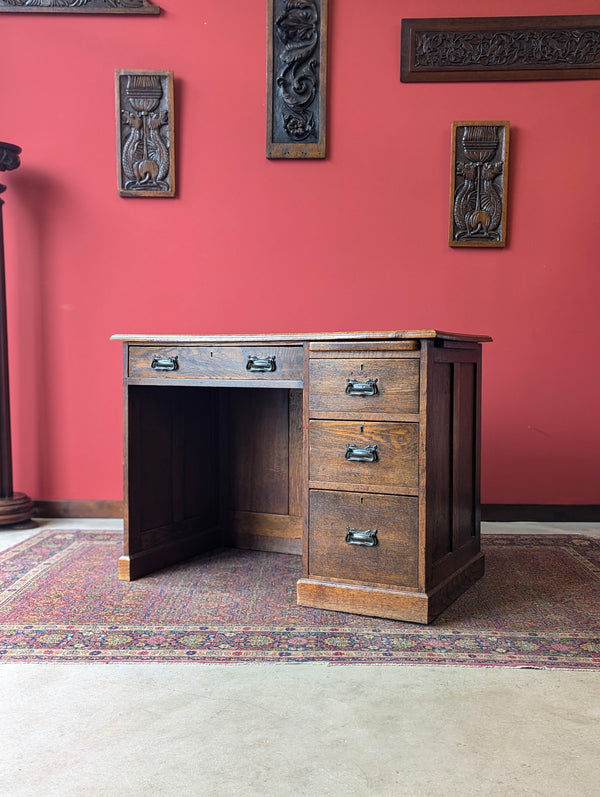 Antique Arts & Crafts Oak Writing Desk Circa 1910